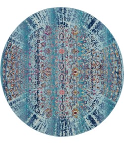Nourison Vintage Kashan - Vka02 Blue Area Rug 6 ft. X Round
