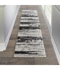 Nourison TEXTURED CONTEMPORARY Area Rug Nourison Textured Contemporary Runner Area Rug TEC02-Ivory/Charcoal