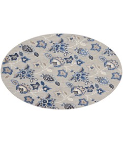 Nourison Aloha Blue Grey ALH31 7’10” Round Rug