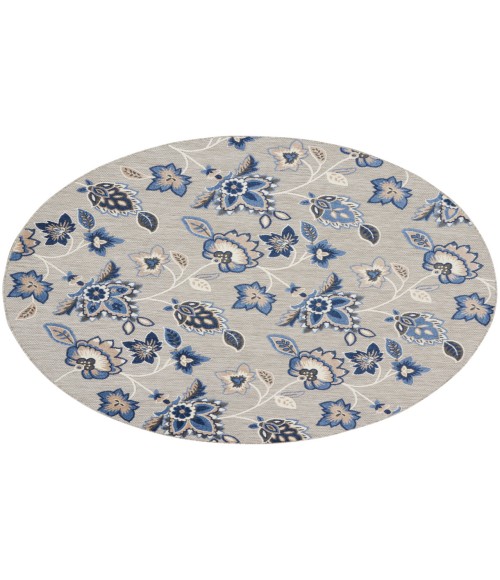 Nourison Aloha Blue Grey ALH31 7’10” Round Rug