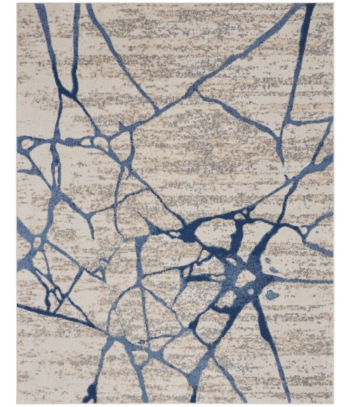 Calvin Klein River Flow Area Rug RFV05 Ivory Blue