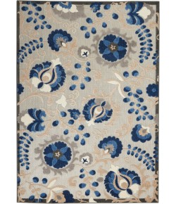 Nourison Aloha - Alh17 Natural Blue Area Rug 3 ft. 6 X 5 ft. 6 Rectangle