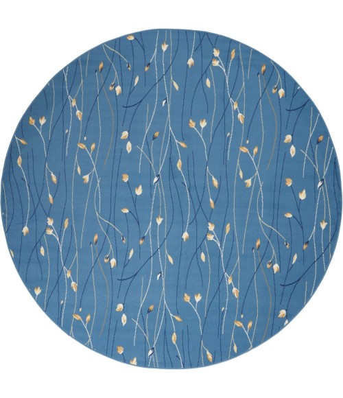 Nourison Grafix Round Area Rug GRF15-Light Blue