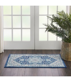 Nourison Tranquil(Traql) - Tra06 Ivory Navy Area Rug 2 ft. X 4 ft. Rectangle