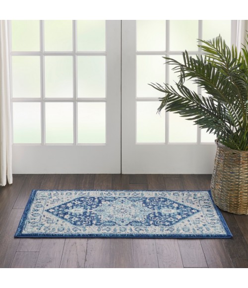 Nourison Tranquil Area Rug TRA06-Ivory/Navy