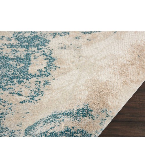 Nourison MAXELL Area Rug Nourison Maxell Runner Area Rug MAE13-Ivory/Teal