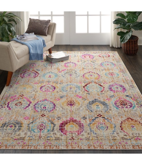 Nourison VINTAGE KASHAN Area Rug Nourison Vintage Kashan Area Rug VKA04-Ivory/Multicolor