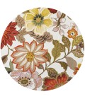 Nourison FANTASY Area Rug Nourison Fantasy Round Area Rug FA18-Ivory