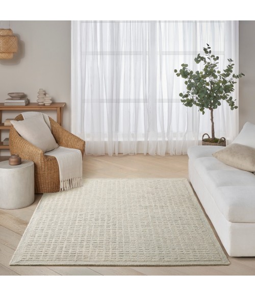 DKNY Pure Grids Light Blue PGR01 4 ft. X 6 ft. Rect. Rug
