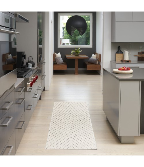 Nourison Modern Comfort Ivory Black MNC01 6 ft. Rect. Rug