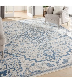 Nourison Elation - Etn10 Ivory Blue Area Rug 7 ft. 10 in. X 9 ft. 10 in. Rectangle