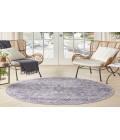 Nicole Curtis Machine Washable Series 1 Grey SR104 7 ft. 10 in. Round Rug