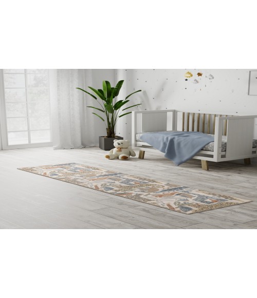 Nourison Astra Machine Washable Ivory ASW01 2 ft. 2 in. X 8 ft. Rectangle Rug