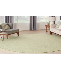 Nourison Courtyard Ivory Green COU01 8 ft. Round Rug