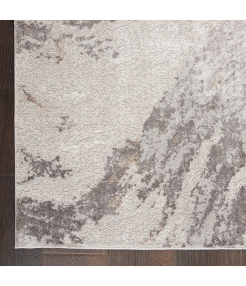 Nourison Sleek Textures Area Rug SLE03-Brown/Ivory