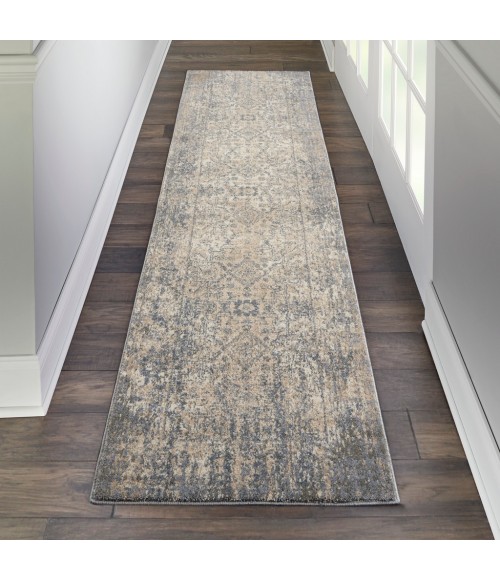 Nourison MOROCCAN CELEBRATION Area Rug Kathy Ireland Moroccan Celebration Runner Area Rug KI3M1-Ivory/Slate