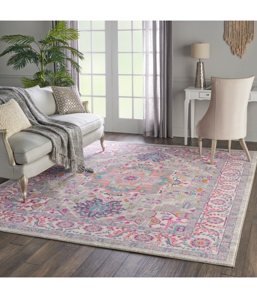 Nourison Passion Area Rug PSN20-Light Grey/Pink