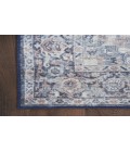 Nicole Curtis Machine Washable Series 1 Ivory Navy SR101 2 ft. X 6 ft. Rectangle Rug