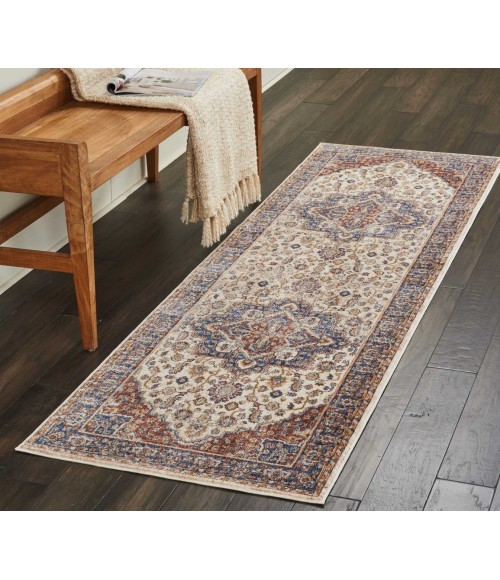 Nourison RESEDA Area Rug Nourison Reseda Runner Area Rug RES01-Cream