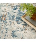 Nourison Quarry Beige Blue Rust QUA01 4 ft. X 6 ft. Rect. Rug