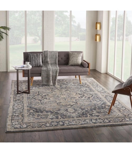 Nourison MOROCCAN CELEBRATION Area Rug kathy ireland Home Moroccan Celebration Area Rug KI381-Navy