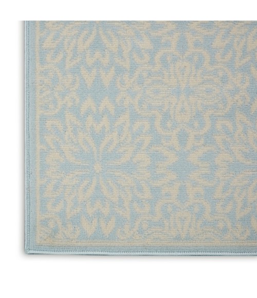 Nourison Jubilant Runner Area Rug JUB06-Ivory/Light Blue