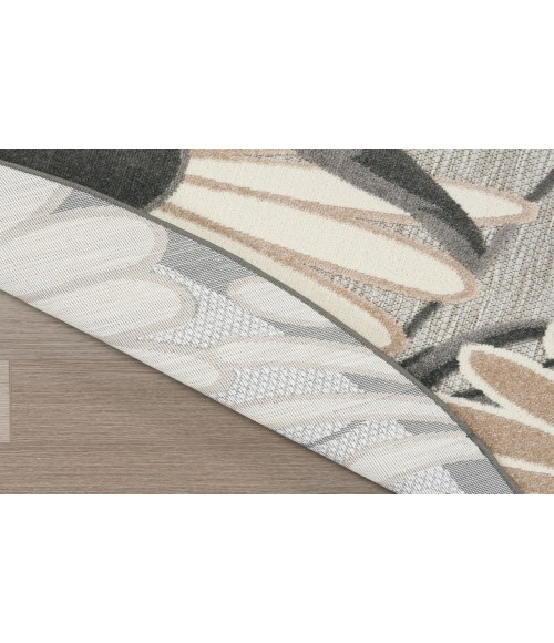 Nourison Aloha Beige ALH33 5 ft. 3 in. Round Rug