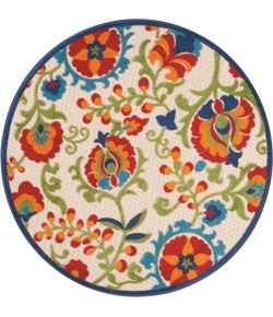 Nourison Aloha - Alh17 Multicolor Area Rug 5 ft. 3 X Round
