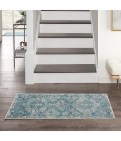 Nourison Tranquil(Traql) - Tra13 Light Blue Ivory Area Rug 2 ft. X 4 ft. Rectangle