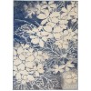 Nourison Tranquil(Traql) - Tra08 Beige Navy Area Rug 6 ft. X 9 ft. Rectangle