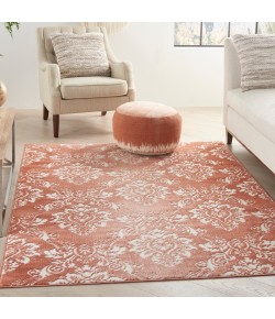 Nourison Elation - Etn03 Brick Ivory Area Rug 5 ft. 3 X 7 ft. 3 Rectangle