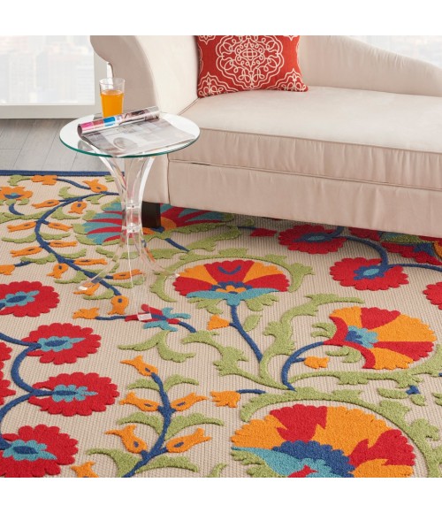 Nourison ALOHA Area Rug Nourison Aloha Area Rug ALH20-Red/Multi