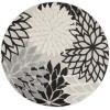 Nourison Aloha - Alh05 Black White Area Rug 5 ft. 3 X Round