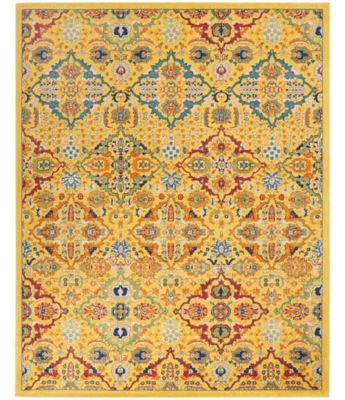 Nourison Allur Area Rug ALR03 Yellow Multicolor