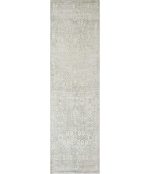 kathy ireland Home Desert Skies Runner Area Rug DSK02-Silver/Green