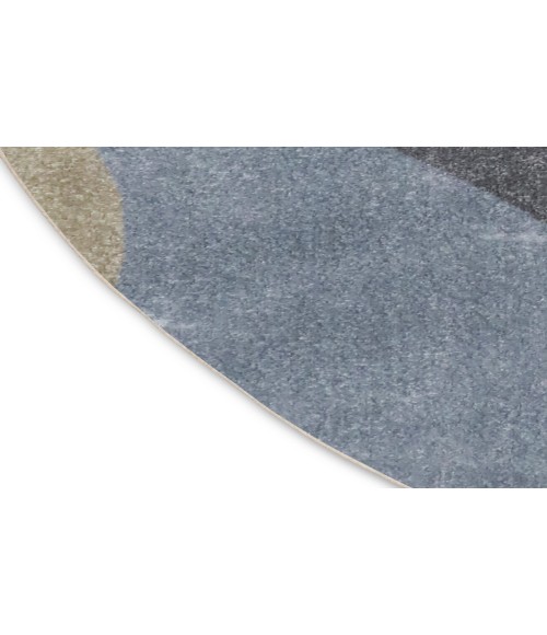 Nourison Astra Machine Washable Sky Blue ASW06 7 ft. 10 in. Round Rug