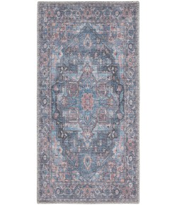 Nicole Curtis Nicolecurtis Series1 - Sr101 Light Blue Multicolr Area Rug 2 ft. X 3 ft. 9 in. Rectangle