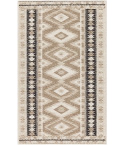 Nourison Washable Decor Beige Black WSD06 2 ft. X 6 ft. Rectangle Rug