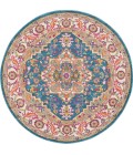 Nourison Passion Area Rug PSN20 Teal Multicolor 4' x ROUND