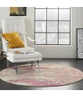 Nourison Celestial Round Area Rug CES02-Ivory/Pink