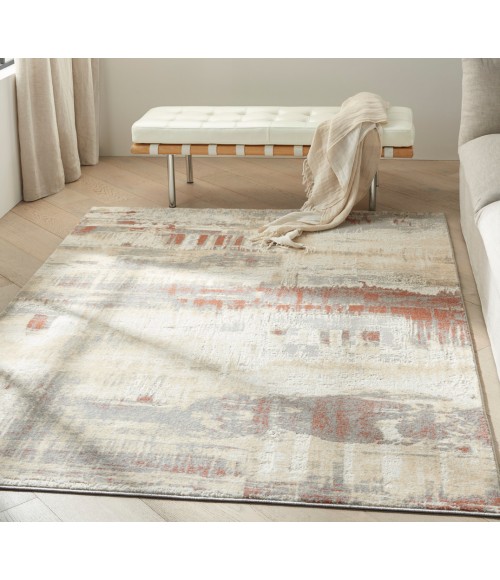 Calvin Klein Enchanting Area Rug ECH02 Grey/Rust