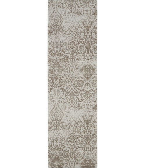 Nourison Damask Runner Area Rug DAS06-Ivory