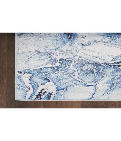 Inspire Me! Home Décor Daydream Ivory Blue DDR01 3 ft. 11 in. X 5 ft. 11 in. Rectangle Rug