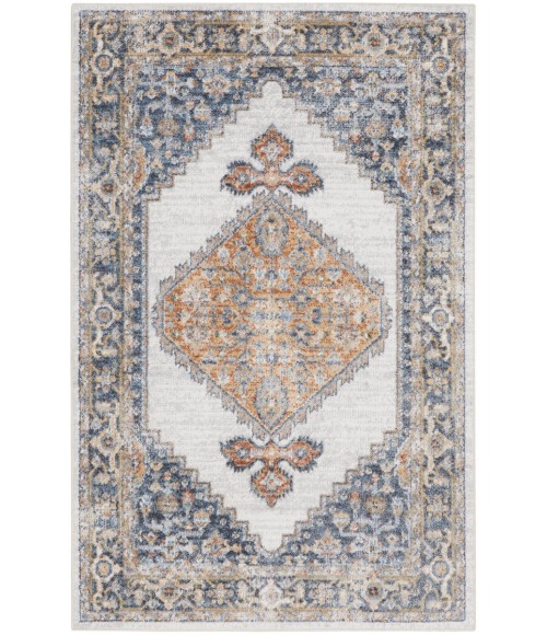 Nourison Astra Machine Washable Area Rug ASW11 Grey/Gold