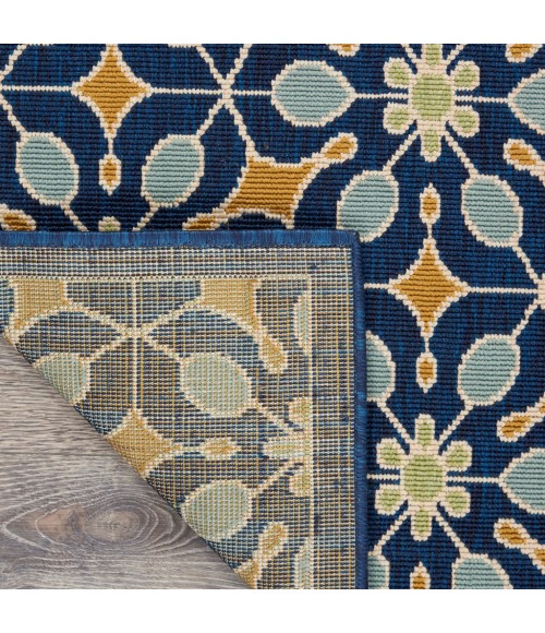 Nourison CARIBBEAN Area Rug Nourison Caribbean Square Area Rug CRB07-Navy