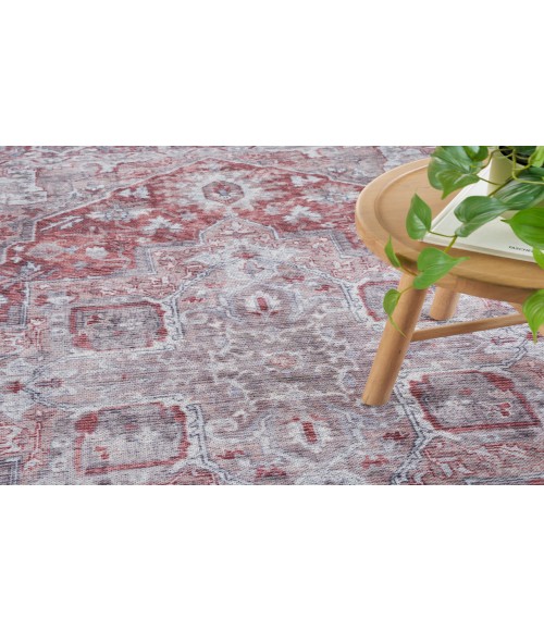 Nicole Curtis Machine Washable Series 1 Ivory Brick SR101 4 ft. X 6 ft. Rectangle Rug