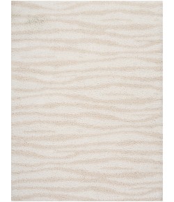 Nourison Home Modern Shag Ivory Beige MMD05 5 ft. 3 in. X 7 ft. Rectangle Rug