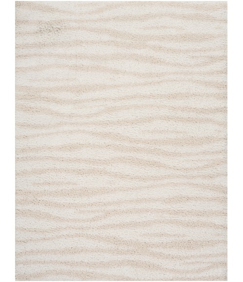 Nourison Home Modern Shag Ivory Beige MMD05 5 ft. 3 in. X 7 ft. Rectangle Rug