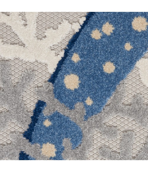 Aloha Area Rug Nourison Aloha Area Rug ALH24 Blue/Grey 12' x 15'