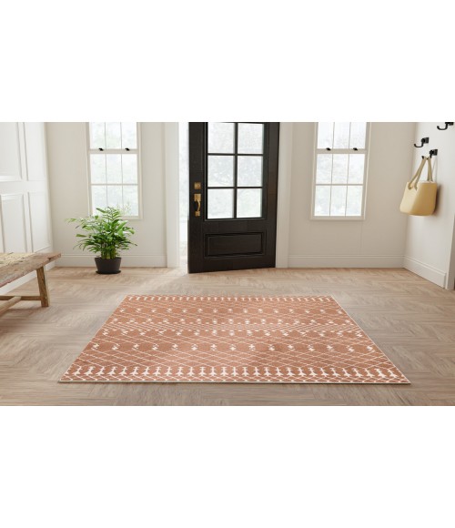 Nourison Astra Machine Washable Copper ASW10 4 ft. X 6 ft. Rectangle Rug